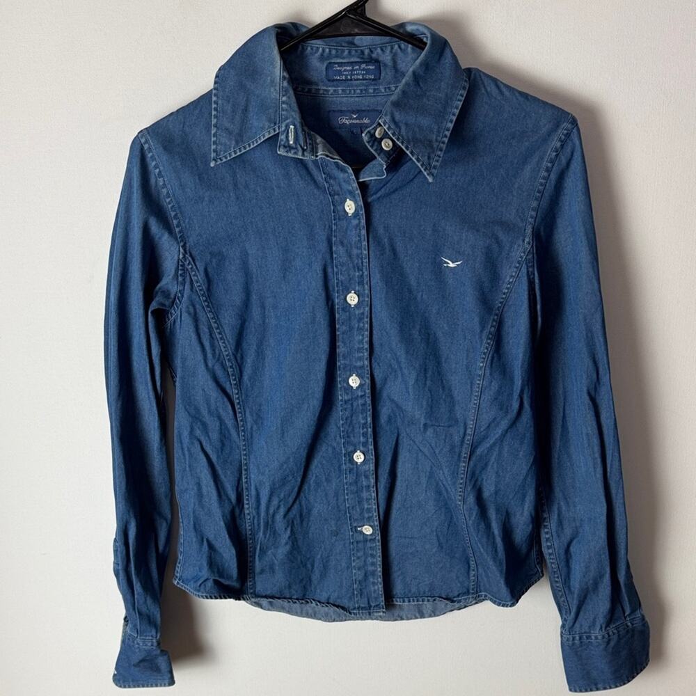 VTG Faconnable Denim Shirt - Women's Small